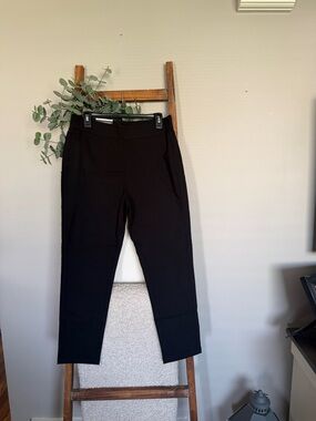 Who What Wear Black Ponte Slim Ankle Pants